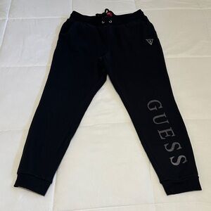 Guess Black Logo Jogger Pants